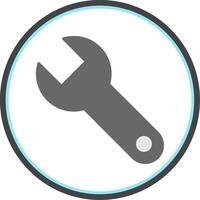 Wrench Flat Circle Icon vector