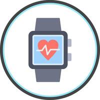 Smart Watch Flat Circle Icon vector