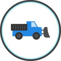 Plow Flat Circle Icon vector