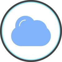 Cloud Flat Circle Icon vector