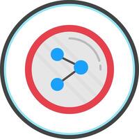 Share Flat Circle Icon vector