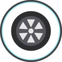 Wheel Flat Circle Icon vector