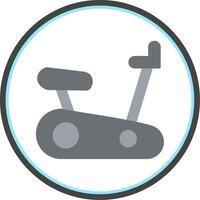 Exercising Bike Flat Circle Icon vector