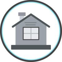 House Flat Circle Icon vector