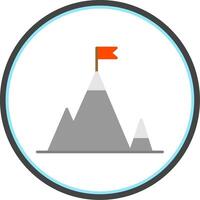 Top Flat Circle Icon vector