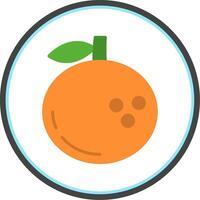 Clementine Flat Circle Icon vector