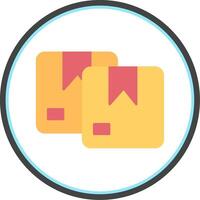 Packages Flat Circle Icon vector