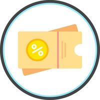 Voucher Flat Circle Icon vector