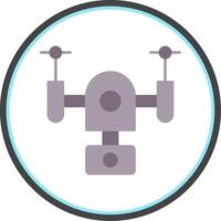 Drone Flat Circle Icon vector