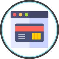 Web Payment Flat Circle Icon vector
