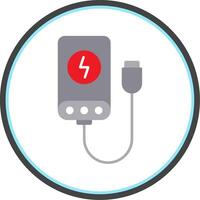 Power Bank Flat Circle Icon vector