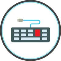 Keyboard Flat Circle Icon vector