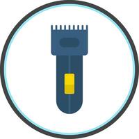 eléctrico maquinilla de afeitar plano circulo icono vector