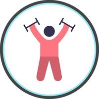 Exercise Flat Circle Icon vector
