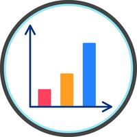 Growth Flat Circle Icon vector