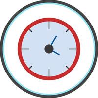 Clock Flat Circle Icon vector