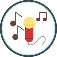 Sing Flat Circle Icon vector