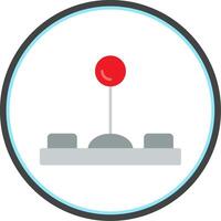 Joystick Flat Circle Icon vector