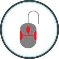Mouse Flat Circle Icon vector