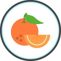 Oranges Flat Circle Icon vector
