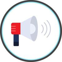 Loud Speaker Flat Circle Icon vector