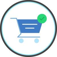 Checkout Flat Circle Icon vector