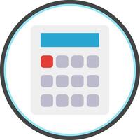 Calculation Flat Circle Icon vector