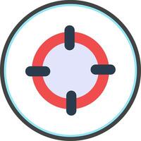 Goal Flat Circle Icon vector
