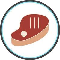 Meat Flat Circle Icon vector