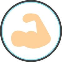 Strength Flat Circle Icon vector