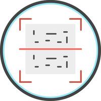 Qr Code Flat Circle Icon vector