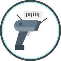 Scanner Flat Circle Icon vector