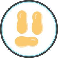 Nuts Flat Circle Icon vector