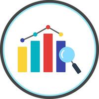 Analysics Flat Circle Icon vector