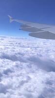 Beautiful view of the sky from the airplane window. video