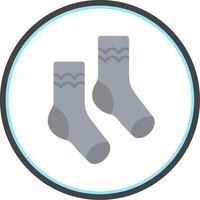 Pair of Socks Flat Circle Icon vector