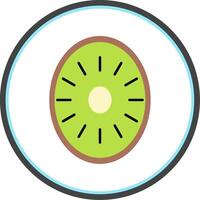 Kiwi Flat Circle Icon vector