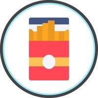 Cigarette Pack Flat Circle Icon vector