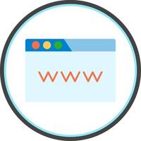 Www Flat Circle Icon vector