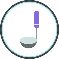 Ladle Flat Circle Icon vector