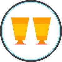 Goblet Flat Circle Icon vector