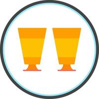 Goblet Flat Circle Icon vector