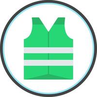 Vest Flat Circle Icon vector