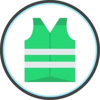 Vest Flat Circle Icon vector