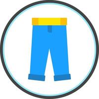 Pants Flat Circle Icon vector