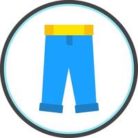 pantalones plano circulo icono vector