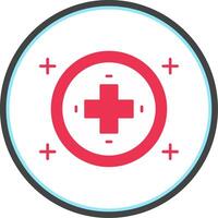 hospital firmar plano circulo icono vector