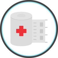 Bandage Roll Flat Circle Icon vector