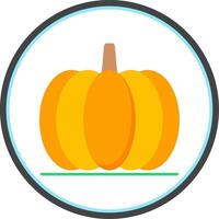 Pumpkin Flat Circle Icon vector