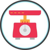 Weighing Scale Flat Circle Icon vector